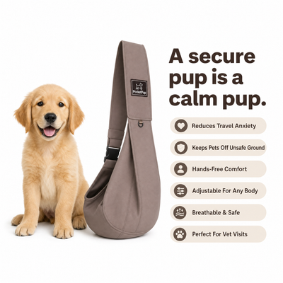 PocketPup™ Pet Sling – Adjustable Carrier for Small Dogs & Cats