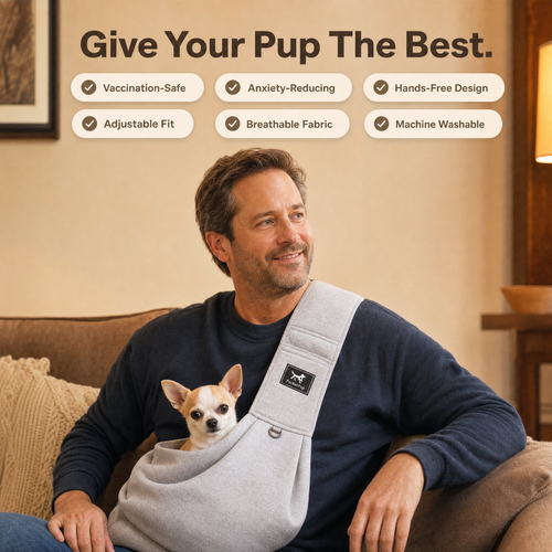 PocketPup™ Pet Sling – Adjustable Carrier for Small Dogs & Cats